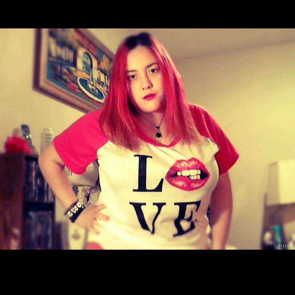 ❤💋 Drama (2X) Gold | HOT PINK Tee / L💋VE